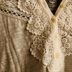 Mesh and Lace White Top